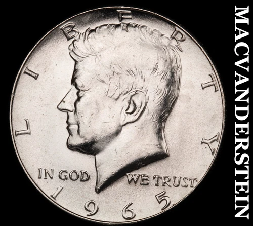 1965 Silver Kennedy Half Dollar - Choice Gem Brilliant Unc  Lustrous  #G8026