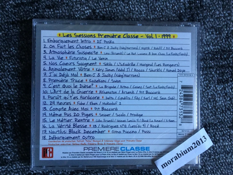 PREMIERE CLASSE - LES SESSIONS PC1 / Vol.1  1999- CD - NEU - French Rap Francais - Bild 2 von 3