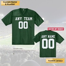 Custom Forest Green Football Jersey Team Name Number Family Gift S-5XL