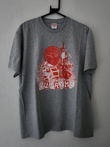 T shirt FW19 Supreme Mercenary gris bruyère taille M moyen
