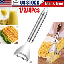 Stainless Steel Corn Cob Peeler Stripper Remover Kitchen Cutter Thresher Tool