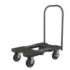Snap-Loc 1500 Lb All-Terrain Professional E-Track Push Cart Dolly BLK SL1500P6B