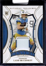 2024 Panini National Treasures #CM-LMY Ladd McConkey Century Materials Gold #/49