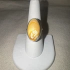 Vtg Baltic Butterscotch Amber Sterling  Silver Handcrafted Ring Sz 8 1/4
