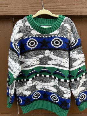 Vintage Ground Control Boy Pullover Sweater Airplanes Size 5/6
