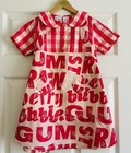 Oilily Strawberry Bubble Gum Gingham Dress Girls 116 5 6 Rare $158 — photo 1