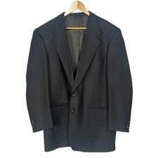 VTG Hart Schaffner & Mark Men's 44XL Brown Black Houndstooth Virgin Wool Blazer