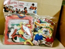 Vintage Wool Novelty Loom Loops Kit To Make Potholders extra bag of loops A