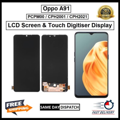 DISPLAY TOUCH SCREEN FRAME Per OPPO A91 CPH2021 PCPM00 SCHERMO VETRO TFT NERO - Foto 3