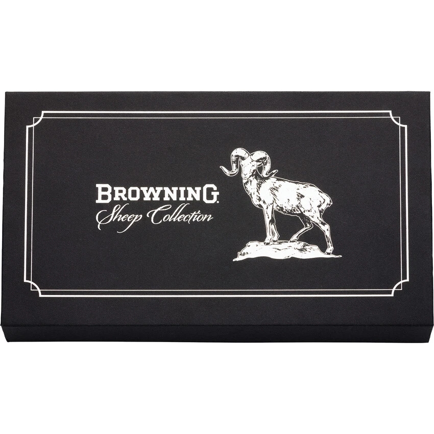 Conjunto de 4 facas de bolso dobráveis Browning Sheep Collection madeira/latão/G10/CF 0329B - Imagem 2 de 3