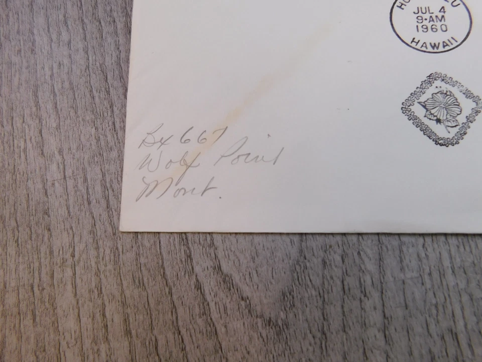 First Day Issue July 4 1960 Honolulu Hawaii Flag Vintage Stamp Envelope Cover - Image 3 of 4