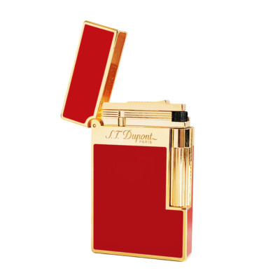 S.T. DP Ligne 2 Red Lacquer Lighter Ping Sound For Smoking Cigarette Men Gift)