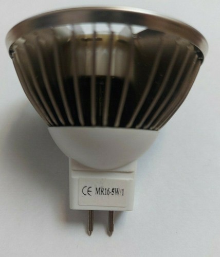 LED MR-16 BULB - 4x WHITE leds - 12V # 529624 - 5.3mm x 48mm, 60D (NOS) - Picture 3 of 4