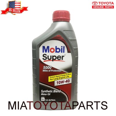 1 Quart Mobil Super MOB-10W40 Synthetic Blend Motor Oil 124402