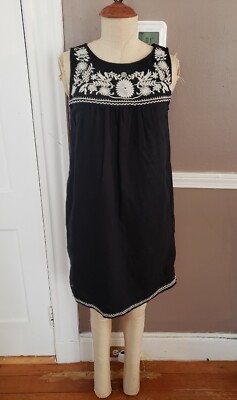 NEW!! Gorgeous Black Linen Blend Embroidered Dress By J. Crew!! Size Small!! | eBay NEW!! Gorgeous Black Linen Blend Embroidered Dress By J. Crew!! Size Small!! | eBay