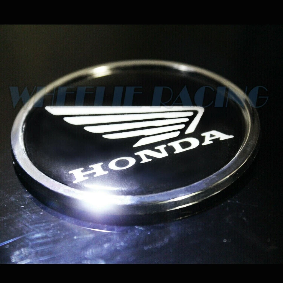 2.5"4MM GRUESO 3D CROMO CARENADO/GUARDABARROS EMBLEMA PEGATINA REFLECTANTE LOGOTIPO ALA HONDA Foto 4 de 4