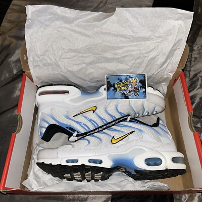 NIKE AIR MAX PLUS TN WHITE UNI BLUE GOLD UK