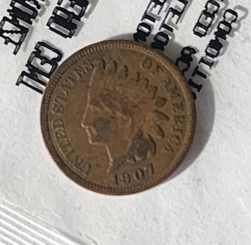 1907 - Indian Head Cent Penny ~ Good Condition