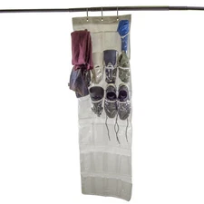 Hanging Shoe Organizer with 24 Pockets (Holds 12 Pairs)