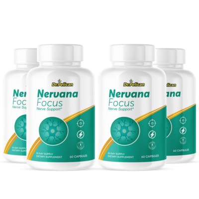 Nervana Focus- Brain Support- 4 Bottles- 240 Capsules