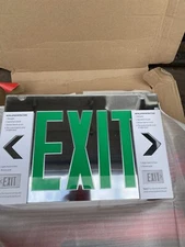 (TOA) Cooper Light Sure-Lites Exit Lens Chrome Reflective Background