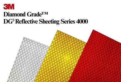 3M DIAMOND GRADE PRISMATIC REFLECTIVE SHEETING 48''X1YD