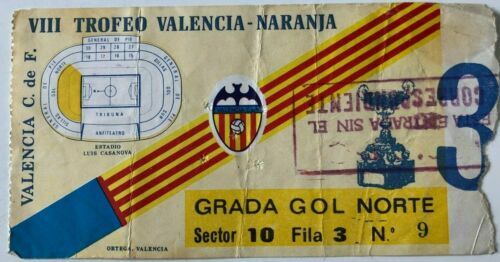 Ticket Match Amical Valencia Vs Kaiserlautern – 12 Octobre 1955