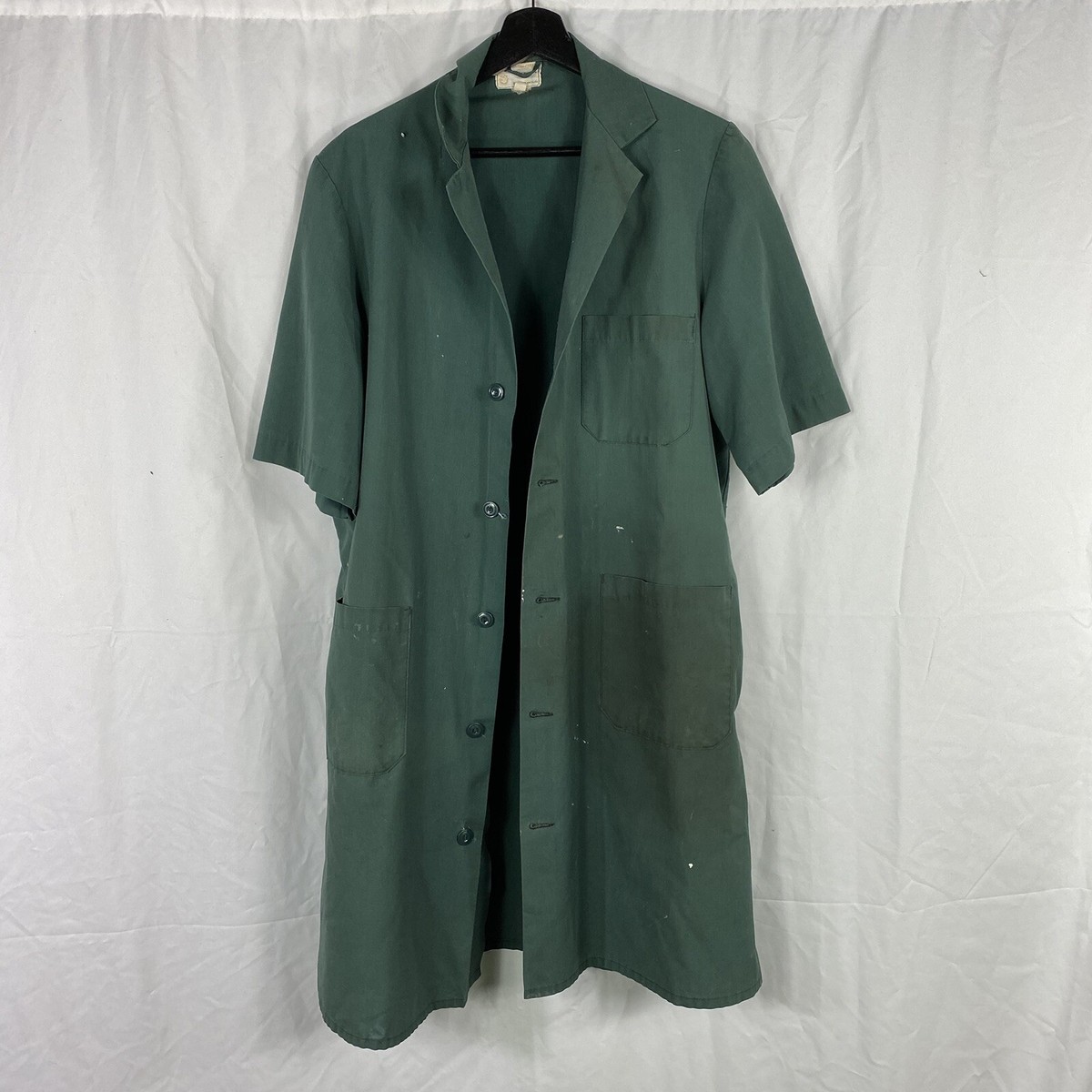 1950s Vintage Sears Short Sleeve Work Duster Lab Coat | eBay