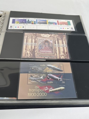 Malta Liechtenstein Postage Stamp Collection Album Unstamped 860 Pieces 071 - Picture 5 of 24