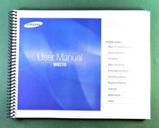 Samsung WB210 Instruction Manual: Full Color 138 Pages  Protective Covers