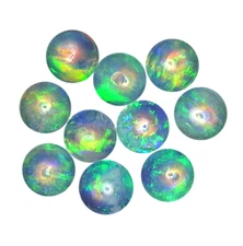 Natural Extra Fine White Opal Melee Round Cabochon - Australia - AAA+ Grade
