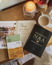 Bíblia de Estudo NAA Nova Almeida Atualizada preta nobre - portuguese ESV Bible