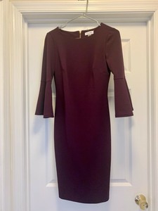 eggplant sheath dress