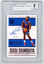 2019-20 Panini Encased Red #110 Sekou Doumboya Endorsements Auto #18/25 BGS 9/10