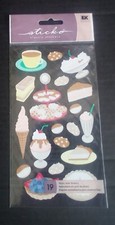 Sticko Classic Stickers DESSERTS Coffee theme 19 pieces 68672 FAST FREE ship