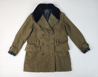 Rag Bone Falcon Shearling Trimmed Twill Pea Coat Size Small - Main Image