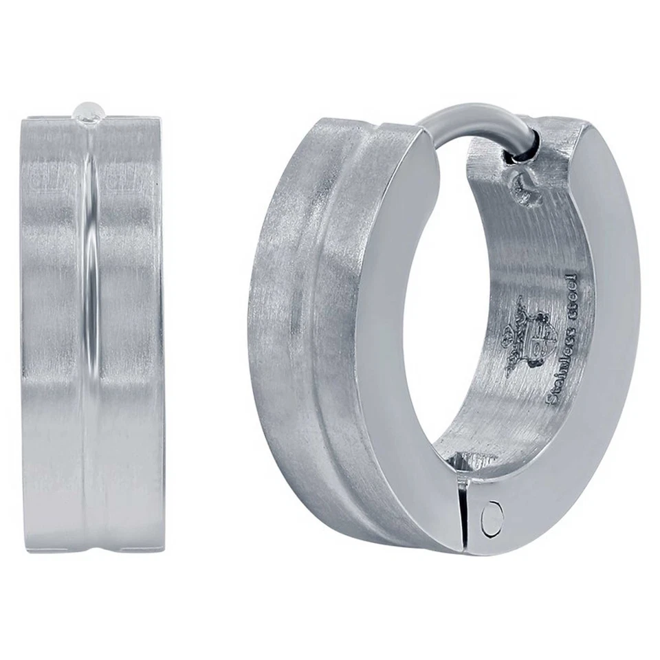 Pendientes de aro Huggie forrados de 13 mm de material de acero inoxidable para hombre SA-6079
