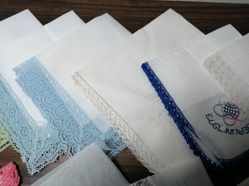 50 Damen Taschentücher mit gehäkelter Spitze zum besticken Handarbeit - Bild 14 von 14