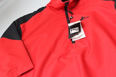 Cross Kurzarm Windbreaker Golf Top Rot Schwarz 1/4 Zip Ausschnitt M, XL, XXL Neu