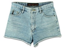 Vintage y2k Denim Jean Shorts High waist 90s 1990s Light Wash