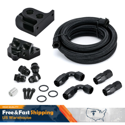 Oil Filter Relocation Kit Billet For 11-23 Ford 5.0L 5.2L Mustang GT350 500 F150