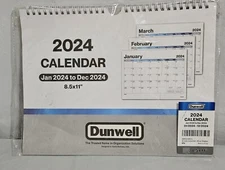 Dunwell Small Wall Calendar 2024-2025 (8.5x11)