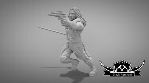 Mystical warrior with pistol - BLACK REMNANT | Legion compatible - 3D printed - Picture 2 of 4