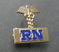 REGISTERED NURSE RN CADUCEUS MEDIC EMT LAPEL PIN 1 INCH