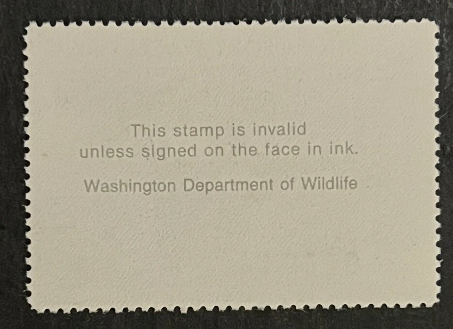 Travelstamps: 1989 Washington State Duck Stamp - $5 Mint MNH OG - Image 3 of 4