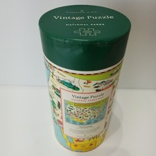 Cavallini Co National Parks Puzzle Tube 1000 Pcs 22x28 Bon Voyage Gift Vintage