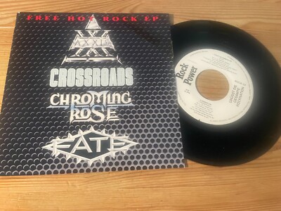 7'' VA Free Hot Rock EP (4 Song) Promo PRIVATE PRESS axxis chroming rose fate