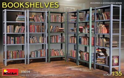 MINIART MODELS 1/35 Bookshelves w/Books MIA35654