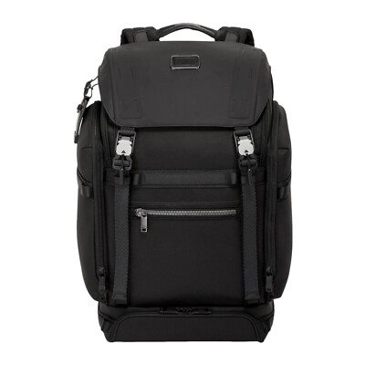 New TUMI ALPHA BRAVO Expedition Backpack Men Zip Nylon 232719 With a wet wipe