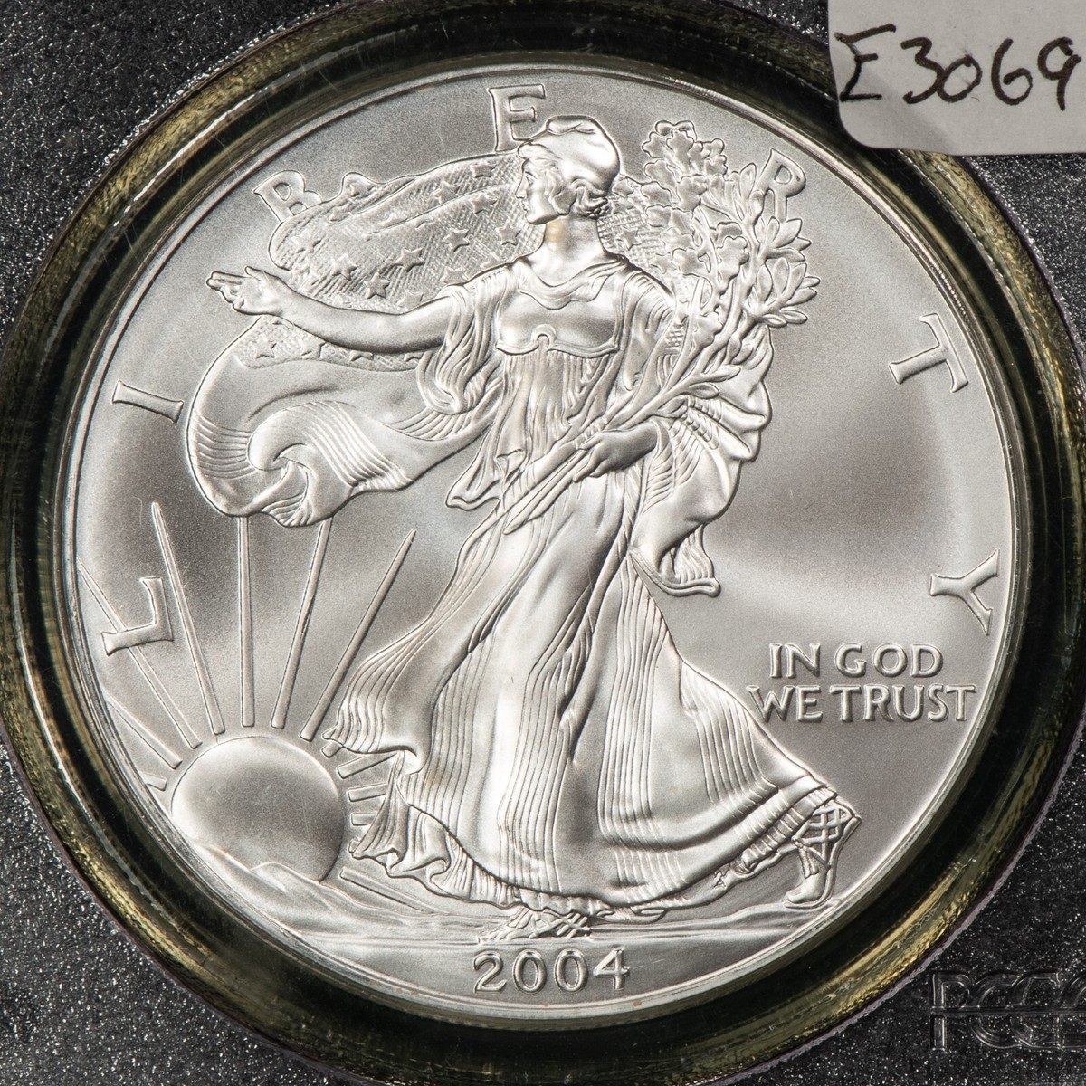 2004 1 oz Silver Eagle - Authentic Autograph Lance Armstrong PCGS
